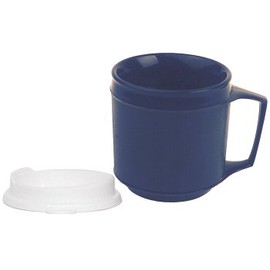 Kinsman Enterprises 16042 Weighted Cup with No Spill Lid, 8 oz, Blue