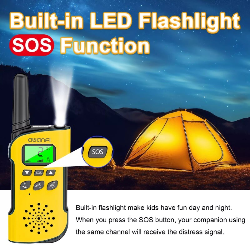 AWANFI Rechargeable Walkie Talkies for Adults Kids, Two Way Radios
