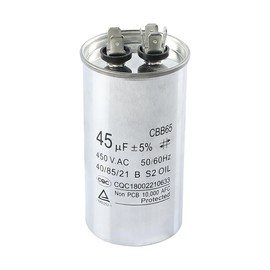 EC Buying 45UF ±5% Capacitor CBB65 450V Start Capacitors 450VAC for AC Motor Fan Start Heat Pump Air Condition Air Compressor Capacitors HVAC