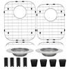 2Pack 304 Stainless Steel Sink Protector for Double Kitchen Sink