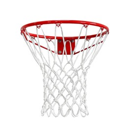 ALLVD Basketball, Goal Net, 0.3 inch (7 mm) Wide, 12 Loops, Colorful, Family Sports, Stylish, Basket Ring, Basket Net, For Standard Basketball, Outdoor, Indoor, Leisure, Family Sports (White)