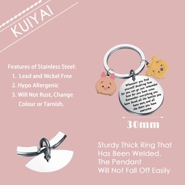 KUIYAI Movie Inspired Gift, Inspirational Gifts for Friendship Gift (Whenever Winnie the Pooh EU), Stainless Steel, silver