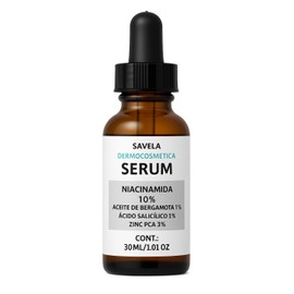 Serum, Suero Niacinamida 10, Aceite de Bergamota 1, Ácido Salicilico 1, Zinc PCA 3, Limpiador facial, Hidratante, Ilumina y unifica el tono de piel,  
