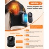 Shoulder Heating Pad with Massager & Magnetic Remote, Cordless Heating