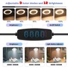 10X Magnifying Glass with Light, Clip on Mganifier with Light,
