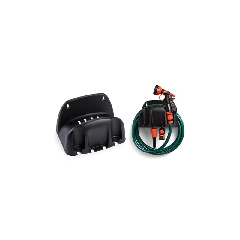 meberg PF1214302 Wall Hose Holder Black Plastic Modern Compact Hose