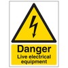 V Safety Danger Live Electrical Equipment - Portrait 150 x