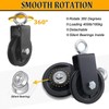 Cable Pulley 4.36 in 360 Degree Rotation Traction Silent Smooth