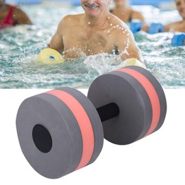 Floating Dumbbell Eco-Friendly Roundness Foam Water Floating Dumbbell Senior Fitness Equipment for Water Aerobics Rehabilitation(Gray and Red)