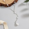 Charm Pearls Statement Y Necklace for Women s,14K Gold Pearl