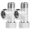 ChAusa 2 Pcs 3 Way T Shape Adapter 3/8 Flared