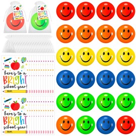 24 Set Back to School Student Gifts from Teacher Stress Balls Toy with Inspirational Cards Emotional Relief Stress Star First Day of School Gifts for Student Classroom Prizes Party Favors