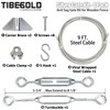 TIBEGOLD Anti Sag Gate Kit for Wooden Fence, Silver Gate