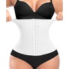 Women Slimming Belt Flat Belly Invisible Slimming Belt, White, 32