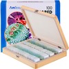AmScope PS100E 100 Homeschool Biology Prepared Microscope Slides - Set