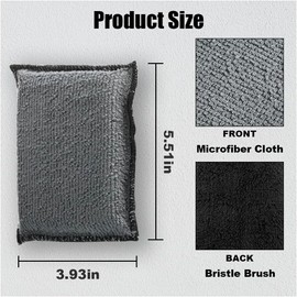 3 piezas de esponjas de microfibra para fregado del interior del coche de 5"3", esponjas de lavado de coche, almohadillas de limpieza para detalle de auto, esponjas de limpieza interior para cuero de
