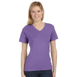 Bella + Canvas Ladies' Relaxed Triblend V-Neck T-Shirt,PURPLE TRIBLEND,M