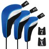 Andux MT/MG Golf Driver Head Covers with Interchangeable Tag Numbers,Set