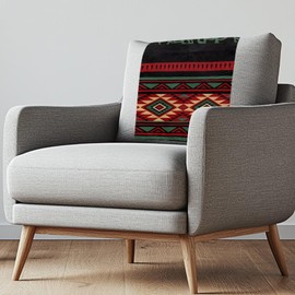 Fuojuvelie Navajo Recliner Headrest Cover Washable Red Sofa Headrest Covers Couch Headrest Covers Furniture Protector for Living Room Home 2 Pcs