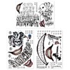 DEXUHE 6 Sheets Joker Temporary Tattoos