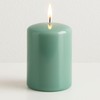 Biedermann & Sons 45-Hour Long Burning Unscented Pillar Candles, Seafoam