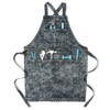 Jeanerlor Denim Work Shop Cross Back Aprons with Pockets for
