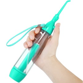 Water Dental Flosser for Teeth Oral Irrigator Water Teeth Cleaner Non Electric Portable Affordable Oral Irrigator Cordless Manual Air Pressure Simple Operation for Home and Travel
