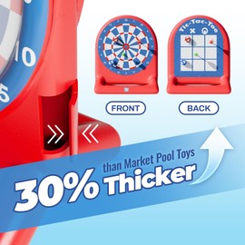 Funscape Kids Inflatable Dartboard Pool Toy, Fun Swimming Pool Toss Game