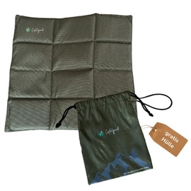 Gipfelgaudi Outdoor Foldable Seat Cushion (Black) Including Bag I Ultralight & Foldable Seat Cushion for On the Go I Weatherproof Seat Pad Outdoor I Stadium Seat Cushion (Beige/Khaki)