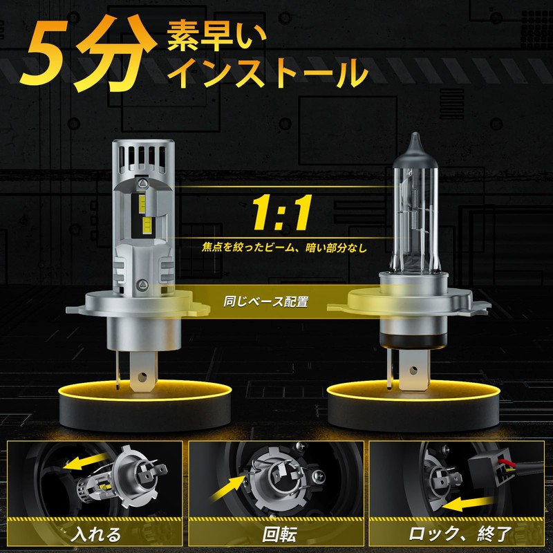 AILEO H4 LED headlights have 22000 lumens super bright and