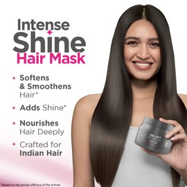 BBLUNT Intense Shine Hair Mask | with Rice & Silk Protein for Soft & Shiny Hair | Natural Deep Conditioning Masque for Damage & Frizz Control | 8.82 Oz/250g