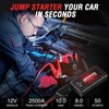 DBPOWER Jump Starter 2500A Peak 74Wh Portable Car Jump Starter