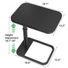 Kitstorack TV Tray Table, Adjustable Height & Rounded Metal Corners,