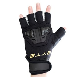 BYTE XR LEFT HAND HOCKEY KNUCKLE GLOVE BLACK ORANGE (Small)