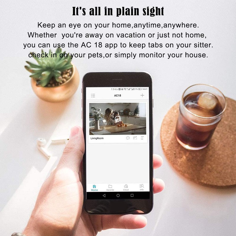 Smart Security Monitor WiFi Connection HD Video Record Baby Camera