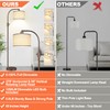 Nintiue Upgraded Modern Arc Dimmable Tall Standing Floor Lamp with