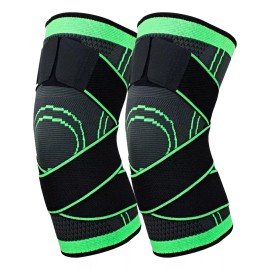 J.H. Company Par De Rodillera Deporte Elastica Compresion Ajustable Jb-76