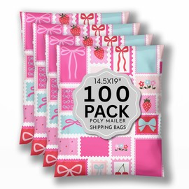 Picksie Mailers- Poly Mailer Shipping Bags 14.5x19 Boutique Envelope 100 Pack Supplies Shipping for Clothes Bulk Mailers Cute Store Packaging Supplies Tear Resistant - Poly Postage