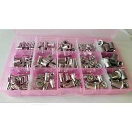 150 pcs Aluminum Rivet Nut Kit Rivnut Nutsert Standard Inch SAE Imperial