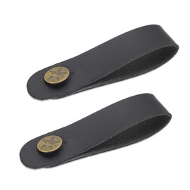 Cheerock Pack of 2 Guitar Headstock Strap Tie, Leather Guitar Neck Strap Button, Guitar Strap Lock for Acoustic, Electric, Bass Guitars, Ukulele Straps