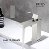 KENES Single Handle Bathroom Sink Faucet, Brushed Nickel Vanity Faucet