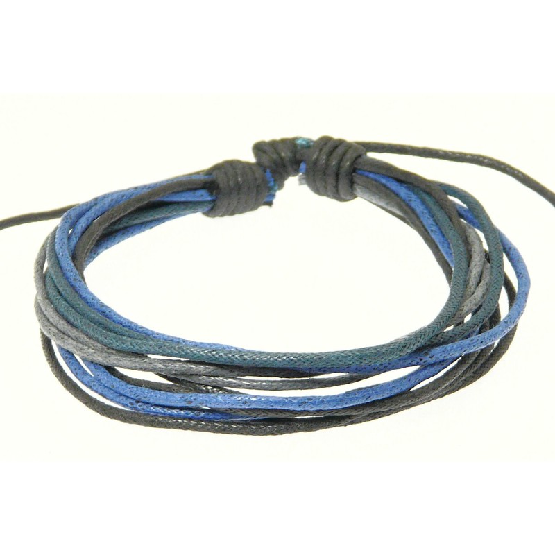 benerini Men's Surf Surfer Style Multi-Coloured Cord Bracelet Wristband -