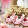 Gyufise 24Pcs Happy 75th Cupcake Toppers Glitter Number 75 Seventy
