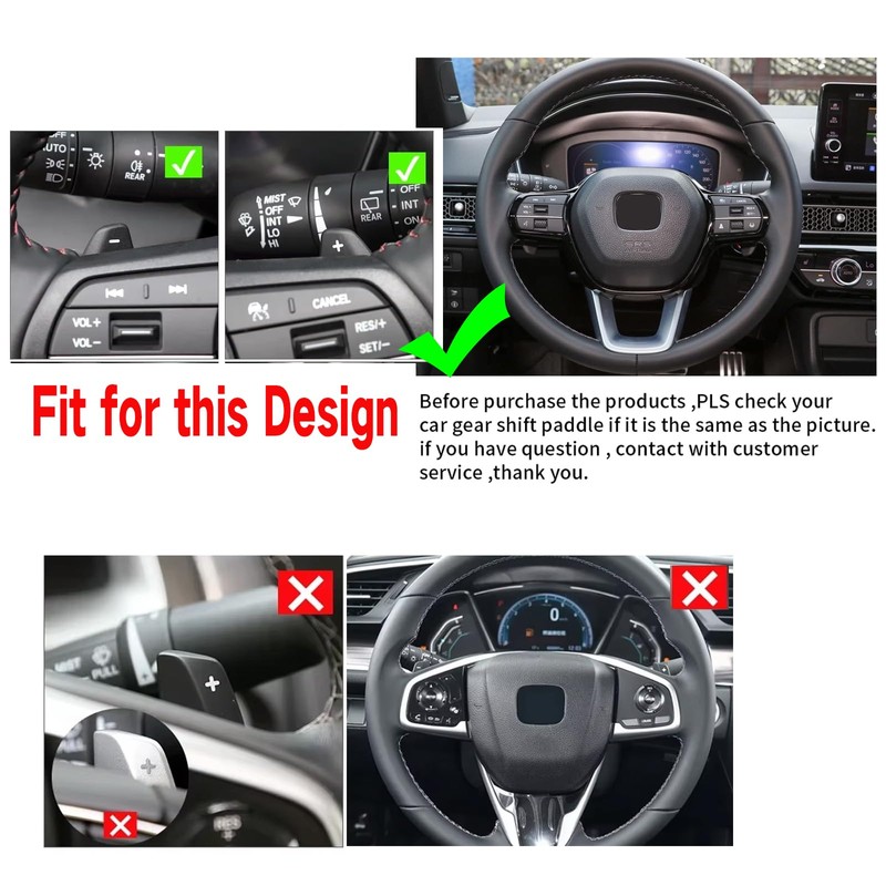 ontto Car Steering Wheel Shift Paddle Shifter Extension fit for