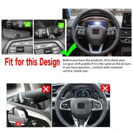 ontto Car Steering Wheel Shift Paddle Shifter Extension fit for Honda Civic 2022 RS Sport Touring 2023 CR-V Pilot Acura Integra Aluminum-Alloy Accessories Gear Shift Paddle auto Styling Silver