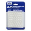 HomeAide FBA_k2570 40pc 3/8" Surface Saver Plastic Adhesive Bumper Pads - Protects Floors & Furniture, White