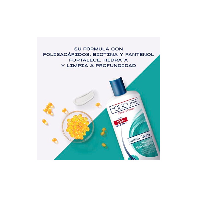 Folicuré Shampoo Limpieza Renovadora Control Caspa 700 ml