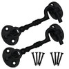 Heavy Duty Black Cabin Hook and Eye 100 mm/4 Inch