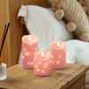 Homemory Flameless Candles with String Lights, 3 Pack Embedded Fairy