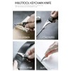 ITOKEY MultiTool Keychain Knife, Small Pocket Strap Cutter, Razor Sharp